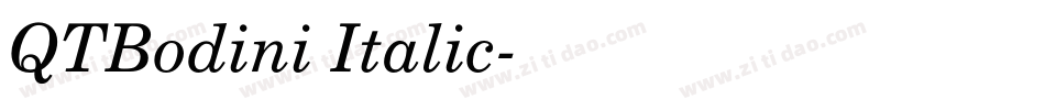 QTBodini Italic字体转换